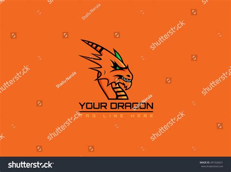 Dragon Face Vector Logo Template Tag Stock Vector (Royalty Free ...