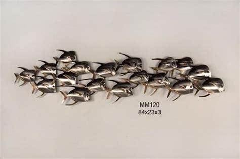 X Large School of Lookdown Fish - Copper Art | Metal fish wall art ...