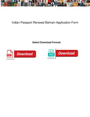 Fillable Online Indian Passport Renewal Bahrain Application Form ...