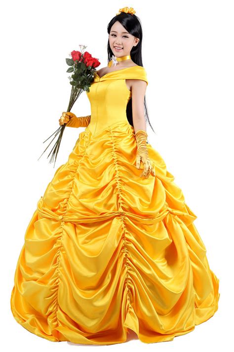 Disney Belle Princess Cosplay Outfit For Children and Adults Halloween Costume | Costume Party World