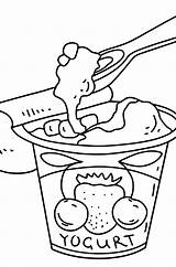 Tegning Til Farvning Yoghurt Med Bær ♥ Online Og Print Gratis sketch template