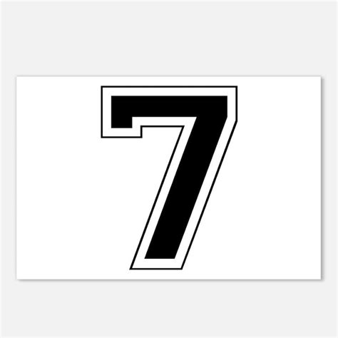 Jersey Number 7 Postcards | Jersey Number 7 Post Card Design Template