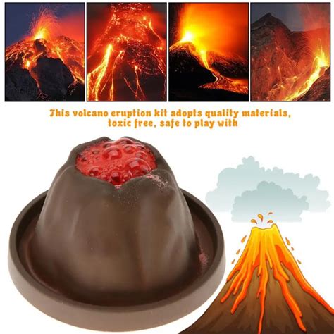 Educational Volcano Eruption Physical Chemical Experiment Kit Kids DIY Science Exploring Toys ...