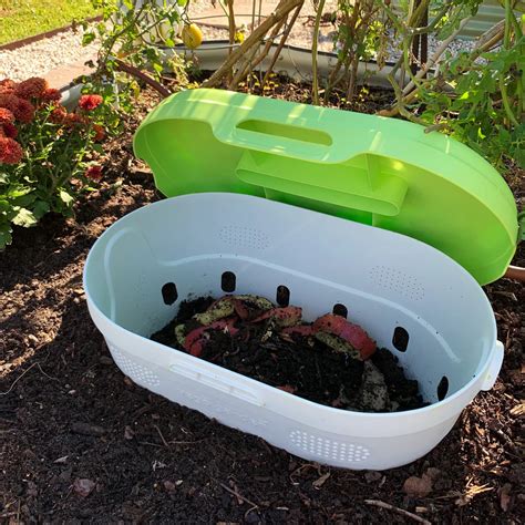 Vego Garden In-ground Worm Composter makes it easy to dispose of your kitchen scraps sustainably ...