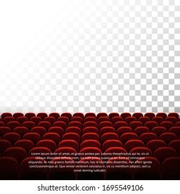 Empty Movie Theater Auditorium Red Seats Stock Vector (Royalty Free) 1695549106 | Shutterstock