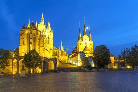 Erfurt Cathedral in the Evening Stock Image - Image of germany, state: 13292875