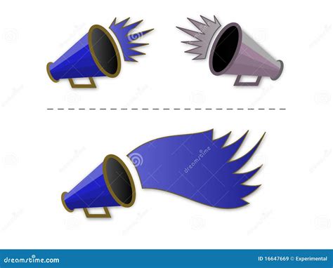 Megaphone shout-out stock vector. Illustration of squad - 16647669