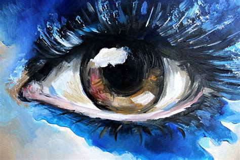 Acrylic Painting on Canvas Contemporary Eye Painting