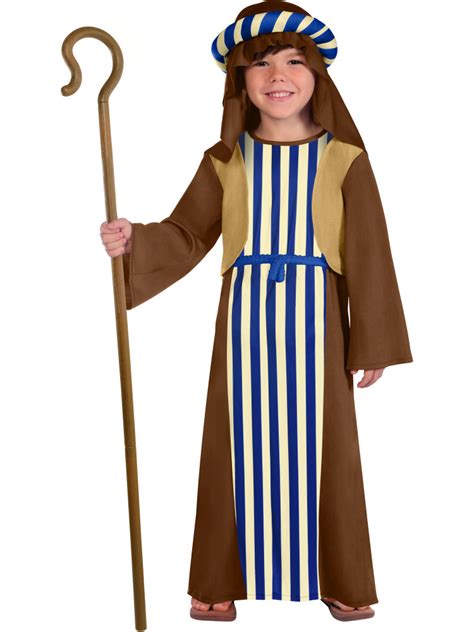 Child Joseph Fancy Dress Costume Christmas Innkeeper Nativity Kids Boys Shepherd | eBay