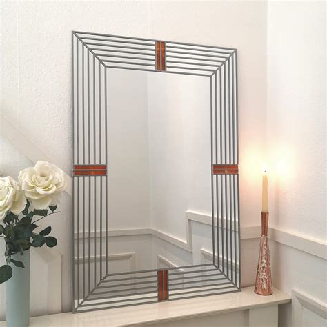 Art Deco Wall Mirror 61x91cm, (2ftx3ft) - Lawson Glassworks