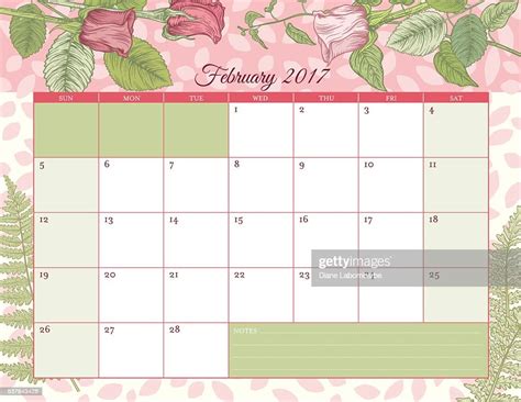 2017 Botanical Floral Desk Pad Calendar Template High-Res Vector Graphic - Getty Images