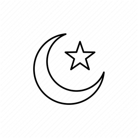 Crescent, islam, moon, star icon