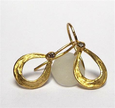 Earrings Gold Earrings 18 K Gold Earrings Diamond Earrings Seeds ...