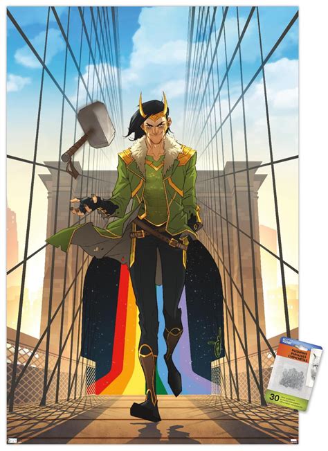 Marvel Comics - Loki - Loki #1 Wall Poster with Pushpins, 22.375" x 34" - Walmart.com