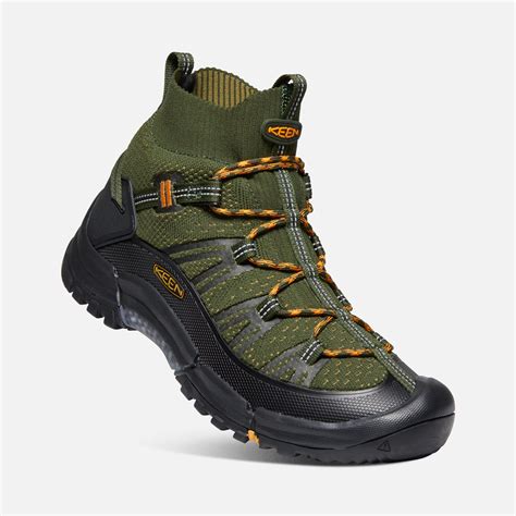 Keen Men's Hiking Axis Evo Mid Boots, 10.5, Olive Night/Marigold in ...