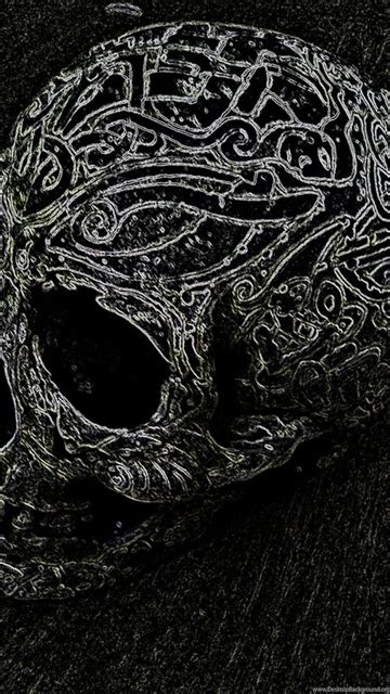 Neon Skull By Brynios On DeviantArt Desktop Background