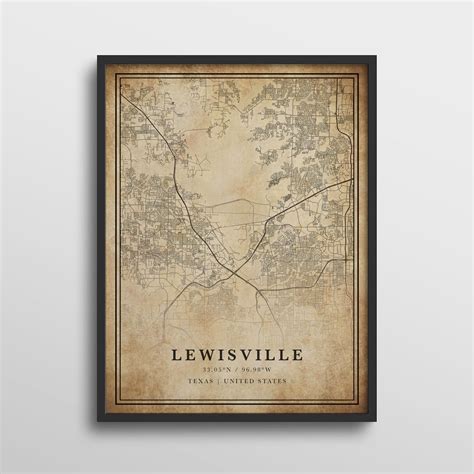 Lewisville Map Texas Lewisville Map Print Lewisville Map - Etsy