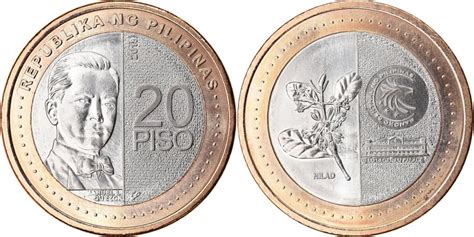 Coin, Philippines, 20 Piso, 2019, Banque centrale, , Bi-Metallic