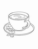 Coffee Coloring Pages Free Printable PDF sketch template