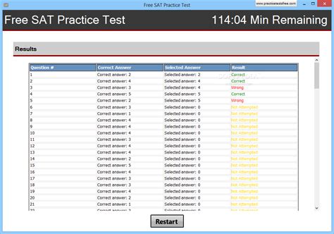 Free SAT Practice Test 1.0.0.0 - Download, Review, Screenshots