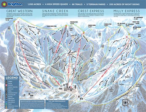 Brighton Resort Trail map - Freeride