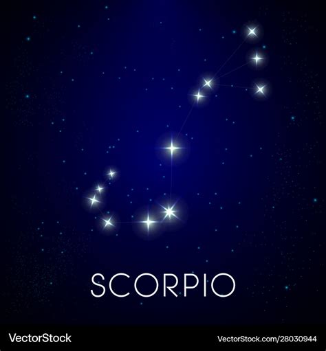 Zodiac constellation scorpio astrological sign Vector Image