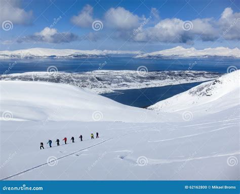 Randonee skiing in Norway stock photo. Image of majestic - 62162800