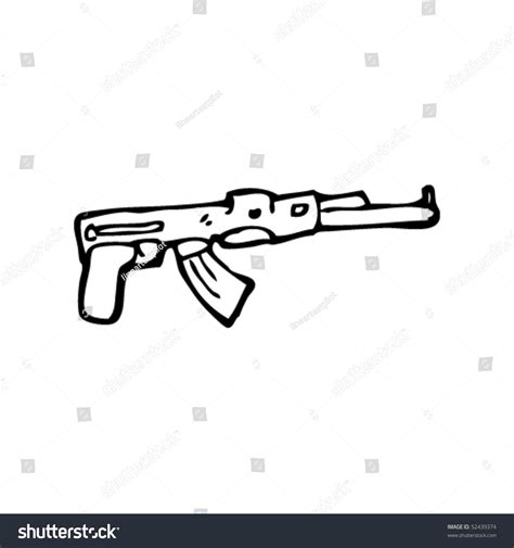 Quirky Drawing Machine Gun Stock Vector (Royalty Free) 52439374 ...