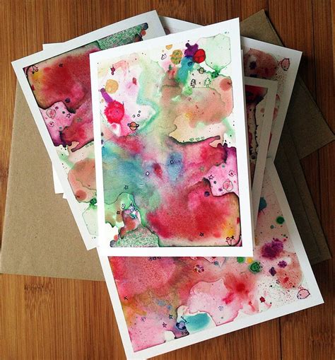 Boxed Note Card Set Blank Art Cards Abstract Art Card Set - Etsy