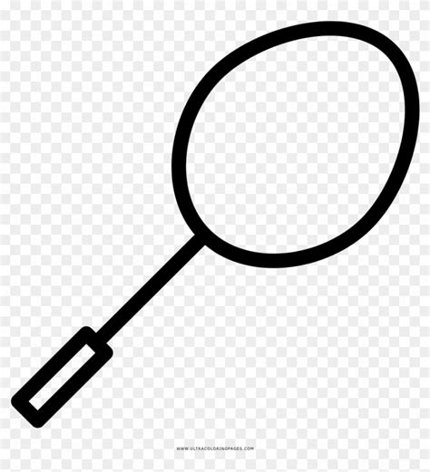 Badminton Racket Coloring Page - Racket - Free Transparent PNG Clipart Images Download