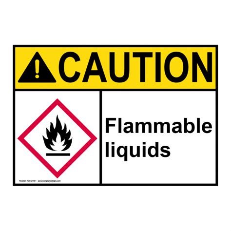 Flammable Liquids Sign ACE-27851 Hazmat Flammable