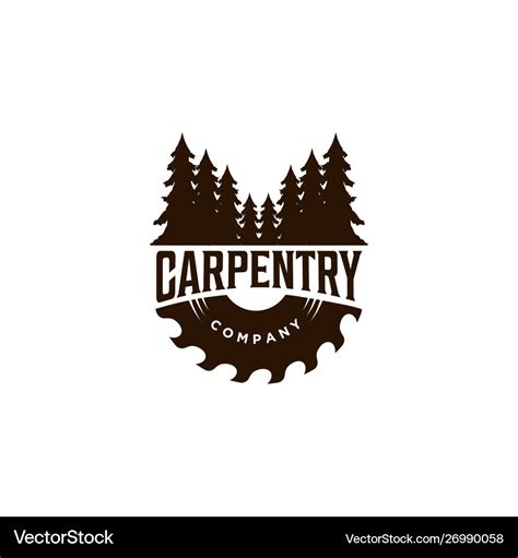 Wood work carpentry logo Royalty Free Vector Image