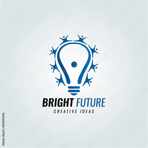 Bright future logo design template. Vector illustration Stock Vector ...