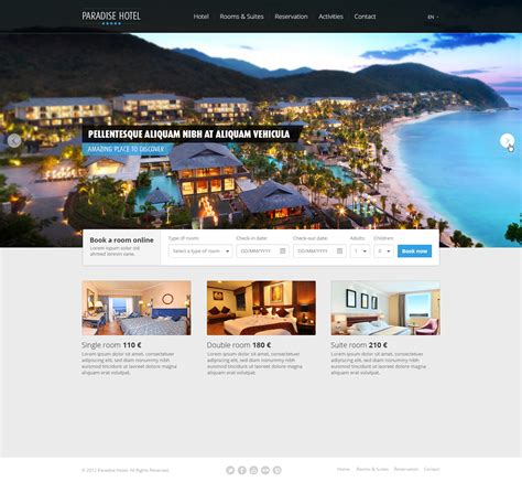 Hotel Website Design Templates