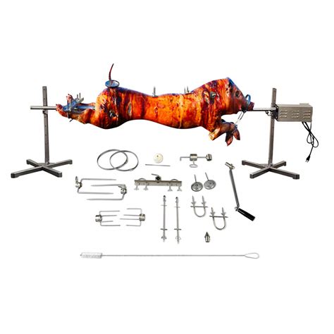 Buy XB125C Pig, Whole Hog, Lamb BBQ Spit Roaster Rotisserie Kit. Electric 120W Motor, 72 Inch ...