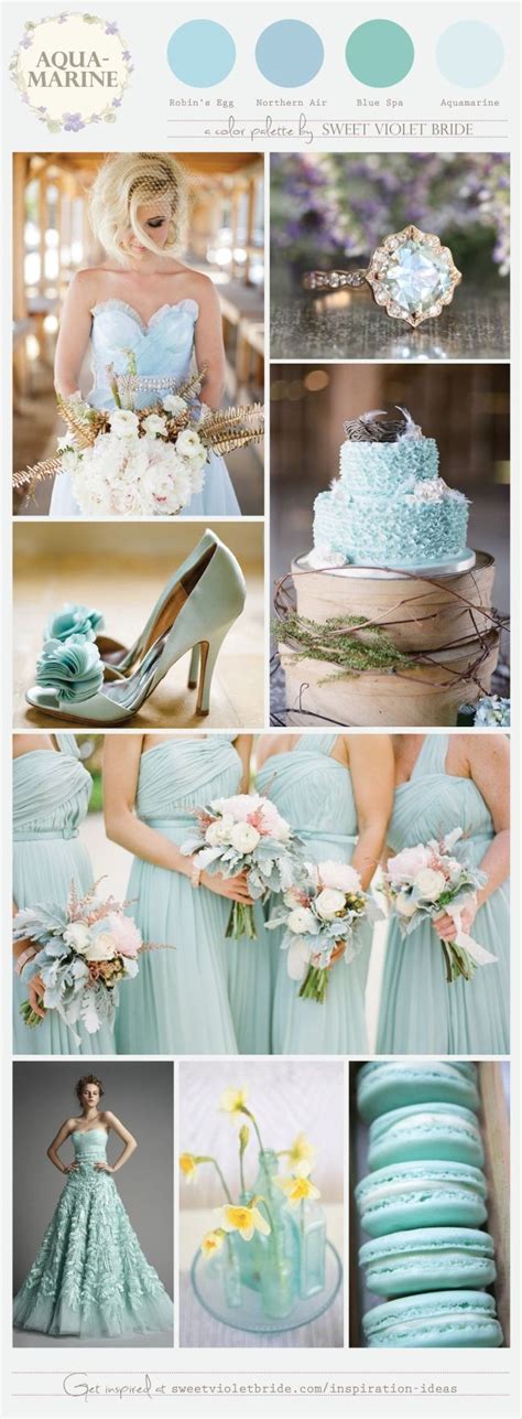 Wedding Color Palette: Aquamarine | Wedding colors, Aquamarine wedding ...