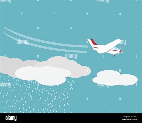 Artificial rain, Rainmaking, Cloud seeding,vector design Stock Vector ...