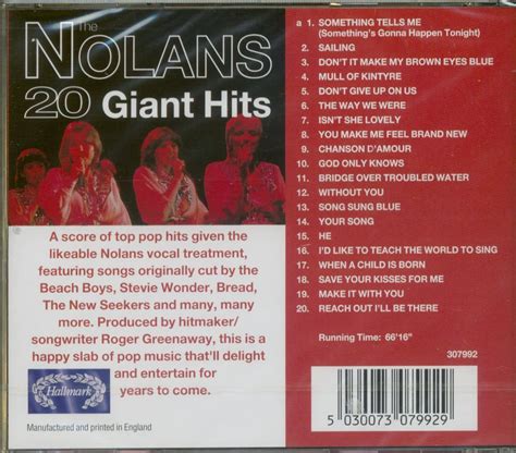 NOLANS CD: 20 Giant Hits (CD) - Bear Family Records