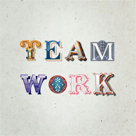 Teamwork word victorian style typography font | free image by rawpixel ...