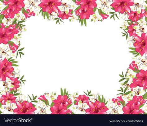 Flower border vector image on VectorStock | Arte animal, Flores, Arte anime