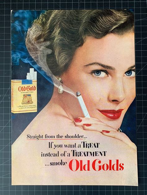 Vintage 1951 Old Gold Cigarettes Print Ad - Etsy