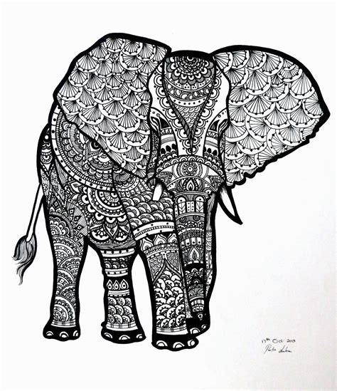 Zentangle Elephant on Behance