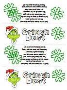 Just made my own version of Grinch Dust label to use on my Grinch dust bags for my niece and ...