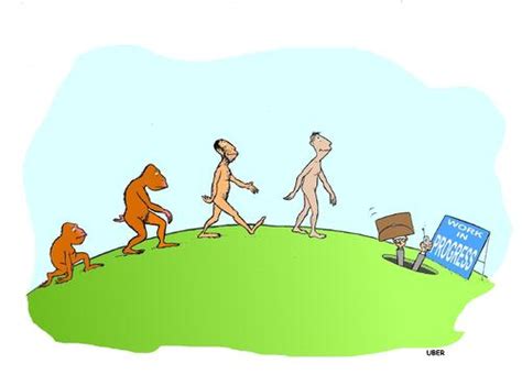 HUMAN EVOLUTION von uber | Philosophie Cartoon | TOONPOOL