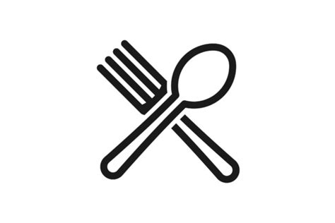 Crossed Spoon and Fork Logo Graphic by WANGS · Creative Fabrica