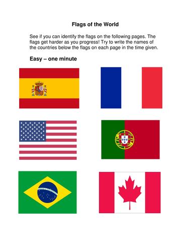 Flags of the World - Quiz | Teaching Resources