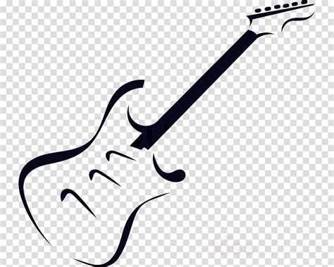 Download HD Guitarra Electrica Vector Clipart Electric Guitar - Guitar Silhouette Transparent ...