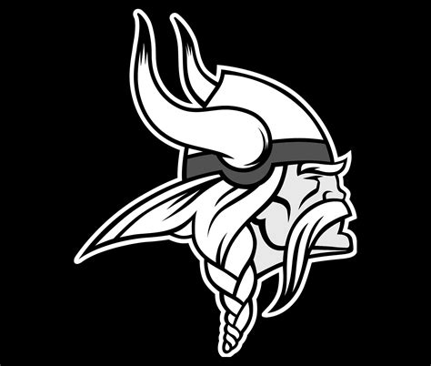 Black and White Vikings Logo - LogoDix