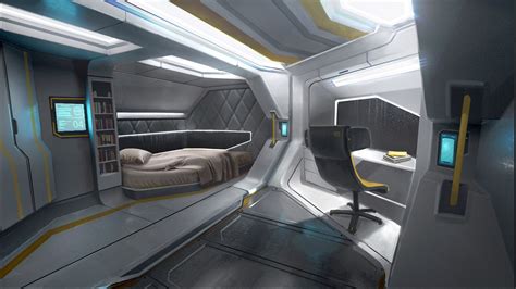 Oleg_ Ovigon | Futuristic bedroom, Spaceship interior, Futuristic interior