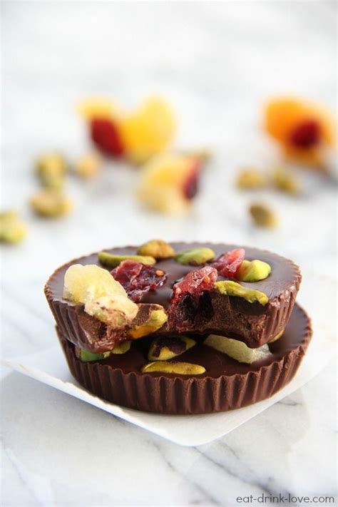 Dark Chocolate Fruit and Nut Cups - Eat. Drink. Love. | Chocolate treats easy, Chocolate fruit ...